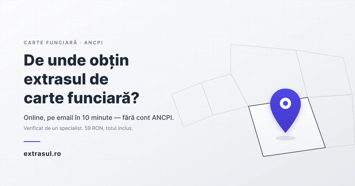 De unde obțin extrasul de carte funciară — online, pe email în 10 minute prin extrasul.ro